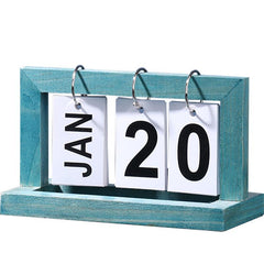 Wooden Flip Calendar Desk Calendar Office Decoration