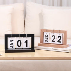 Wooden Flip Calendar Desk Calendar Office Decoration