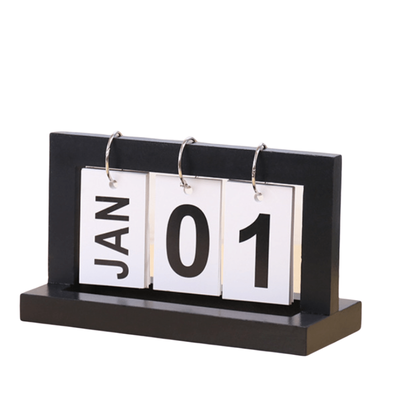 Wooden Flip Calendar Desk Calendar Office Decoration