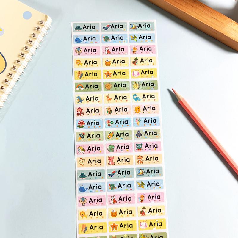 Custom Cartoon Name Sticker Waterproof Personalized