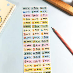 Custom Cartoon Name Sticker Waterproof Personalized