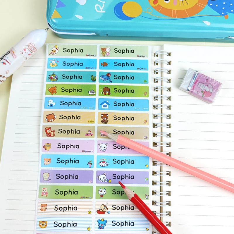 Custom Waterproof Name Tag Stickers for School