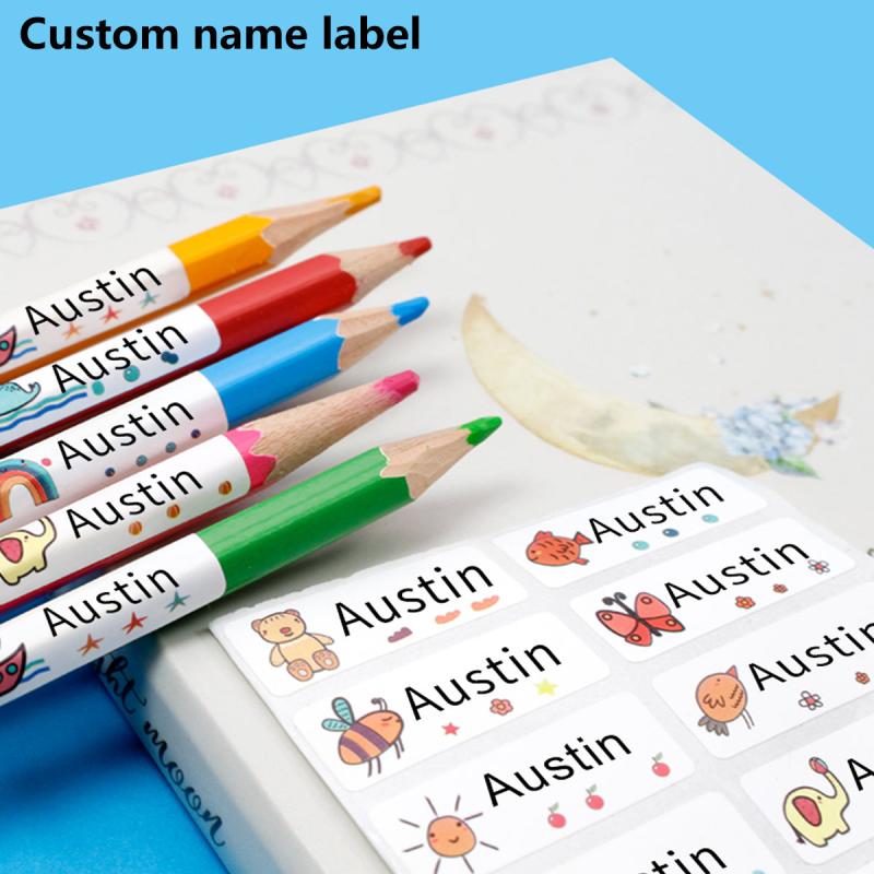 Custom Waterproof Name Tag Stickers for School