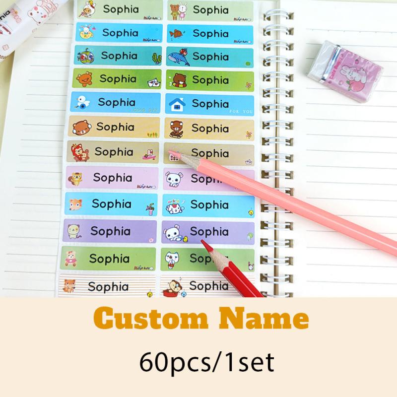 Custom Waterproof Name Tag Stickers for School