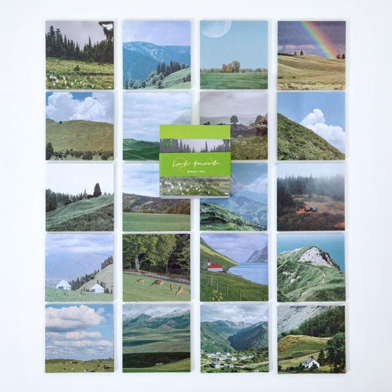 400pcs Nature Landscape Memo Pads for Scrapbooking & Journals