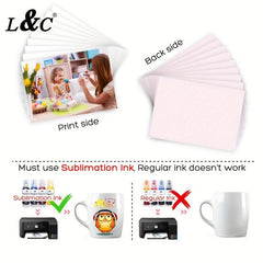 L&C Sublimation Paper A4 Size 100gsm Quick Dry 20 50 Sheets Pack