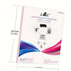 L&C Sublimation Paper A4 Size 100gsm Quick Dry 20 50 Sheets Pack