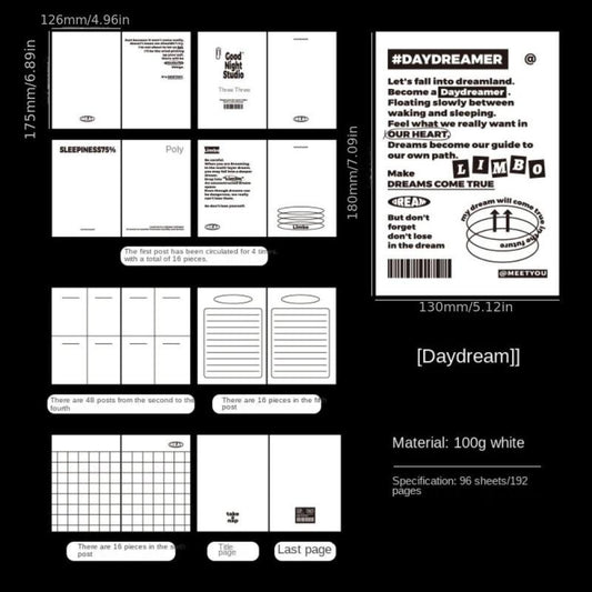 Pocket Notebooks Hardcover Diary Notepad Agenda Weekly Monthly Planner