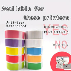 D30 Cable Label Paper for P11 Thermal Self-adhesive Waterproof Sticker