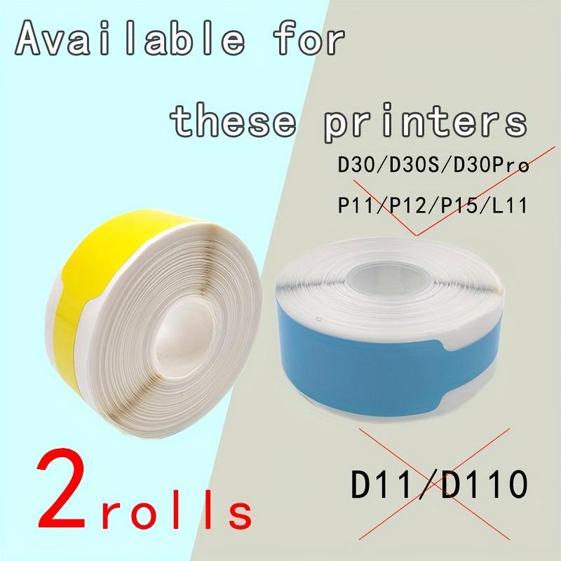 D30 Cable Label Paper for P11 Thermal Self-adhesive Waterproof Sticker