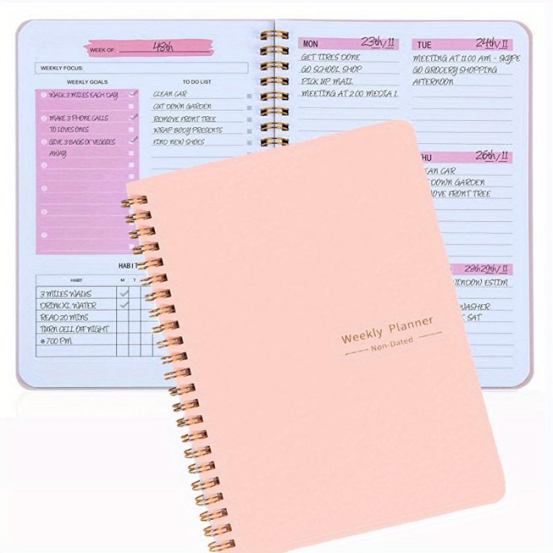 Weekly Planner A5 Undated Planner Book To Do List Habit Tracker 52 Weeks