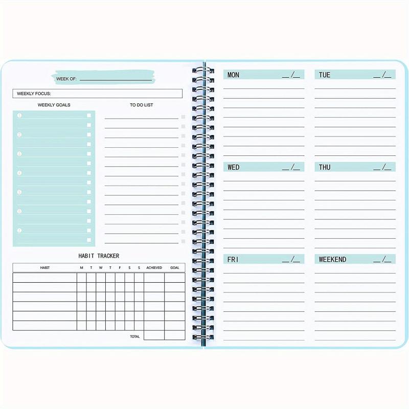 Weekly Planner A5 Undated Planner Book To Do List Habit Tracker 52 Weeks