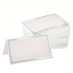 Golden Foil Border Seat Cards, Wedding Banquet, Birthday Party