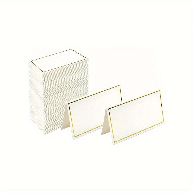 Golden Foil Border Seat Cards, Wedding Banquet, Birthday Party