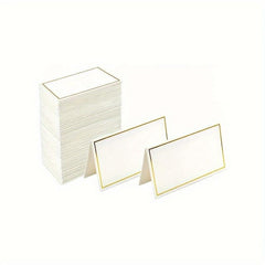 Golden Foil Border Seat Cards, Wedding Banquet, Birthday Party