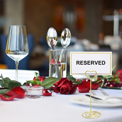 Golden Foil Border Seat Cards, Wedding Banquet, Birthday Party