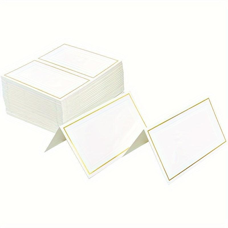 Golden Foil Border Seat Cards, Wedding Banquet, Birthday Party