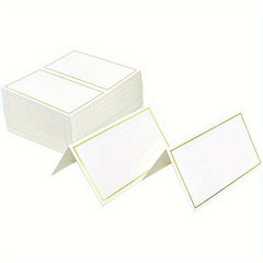 Golden Foil Border Seat Cards, Wedding Banquet, Birthday Party