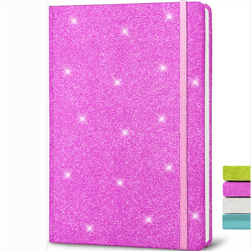 Small Glitter Notebook 160 Lined Pages 21.08x14.48cm