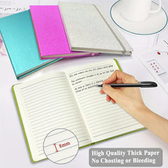 Small Glitter Notebook 160 Lined Pages 21.08x14.48cm