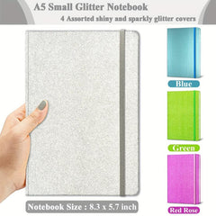 Small Glitter Notebook 160 Lined Pages 21.08x14.48cm