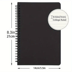 Spiral Lined Notebook A5 3packs 5 X8 60 Pages