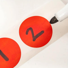 3000 Round Coded Label Stickers, 2.5 cm, 6 Rolls x 500 Sheets