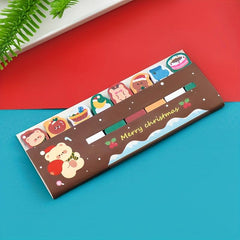 4pcs Christmas Row Station Sticky Notes Cartoon Sticky Notes