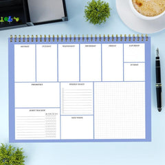 A4 Weekly Planner 50 Sheets 100gsm Paper Desktop Productivity Tracker
