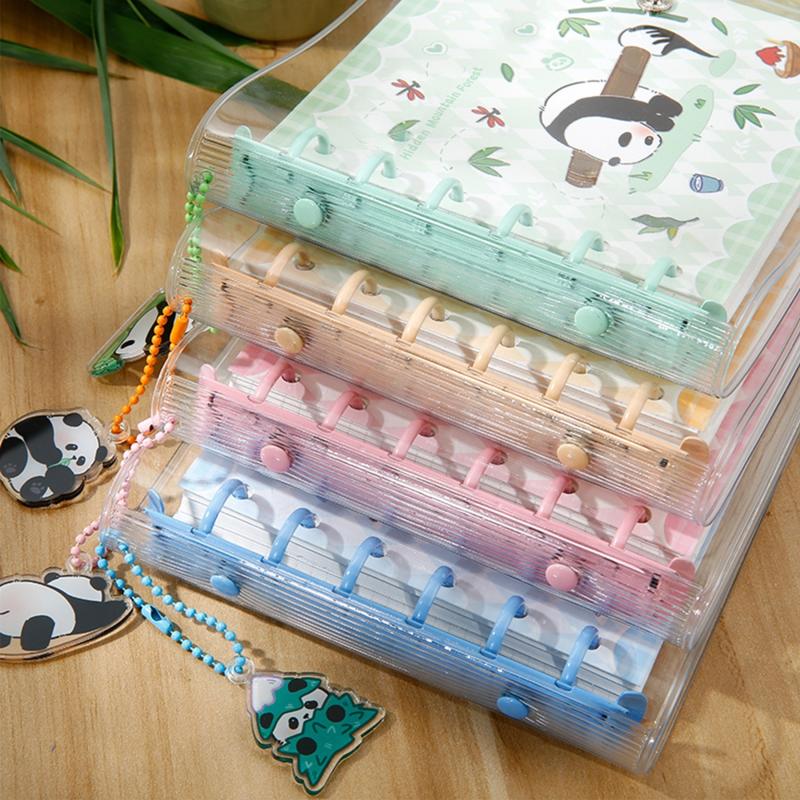 Panda Adventure Island Series Notebook, 160pcs Loose leaf, Student Cartoon