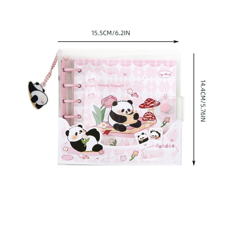 Panda Adventure Island Series Notebook, 160pcs Loose leaf, Student Cartoon