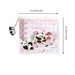 Panda Adventure Island Series Notebook, 160pcs Loose leaf, Student Cartoon