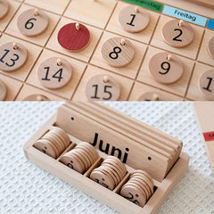 Wooden Perpetual Calendar For Early Education
