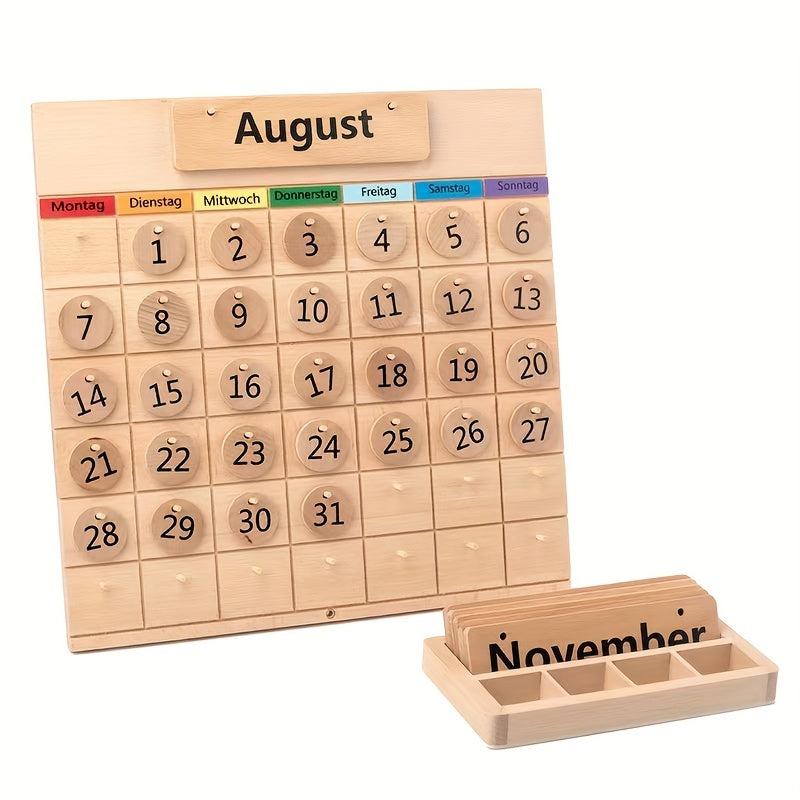 Wooden Perpetual Calendar For Early Education