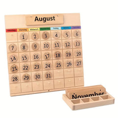 Wooden Perpetual Calendar For Early Education