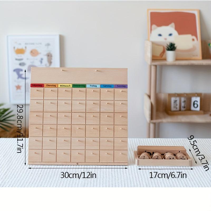 Wooden Perpetual Calendar For Early Education