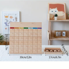 Wooden Perpetual Calendar For Early Education