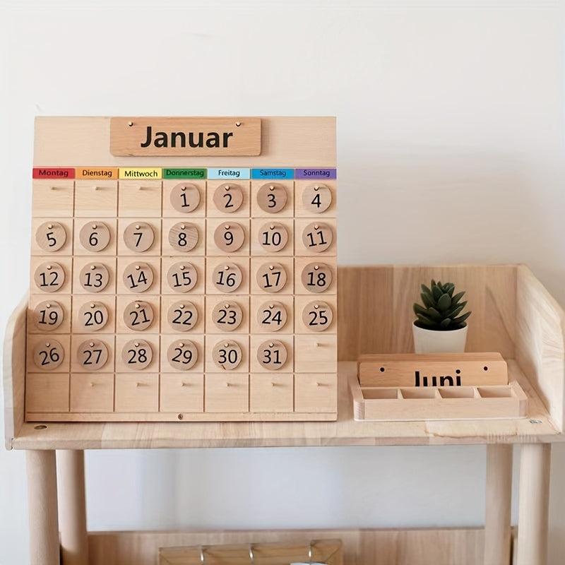 Wooden Perpetual Calendar For Early Education