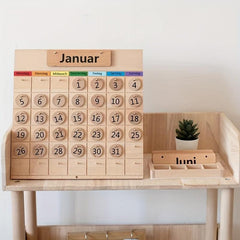 Wooden Perpetual Calendar For Early Education