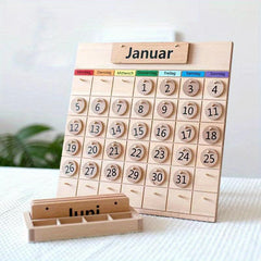 Wooden Perpetual Calendar For Early Education