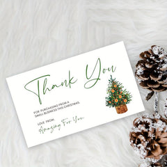 50pcs Business Thank You Christmas Cards - Small Business Packaging Cards