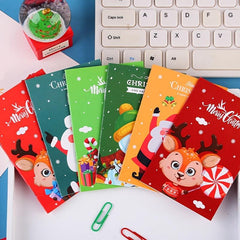 4pcs Christmas Theme Small Notebook Memo Pad Student Gift