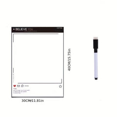 2pcs Magnetic Memo Board Erasable Kitchen Home Student Message Writing Board