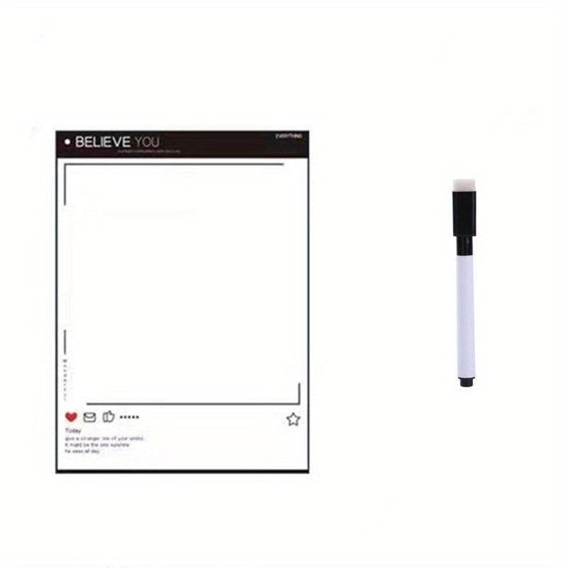 2pcs Magnetic Memo Board Erasable Kitchen Home Student Message Writing Board