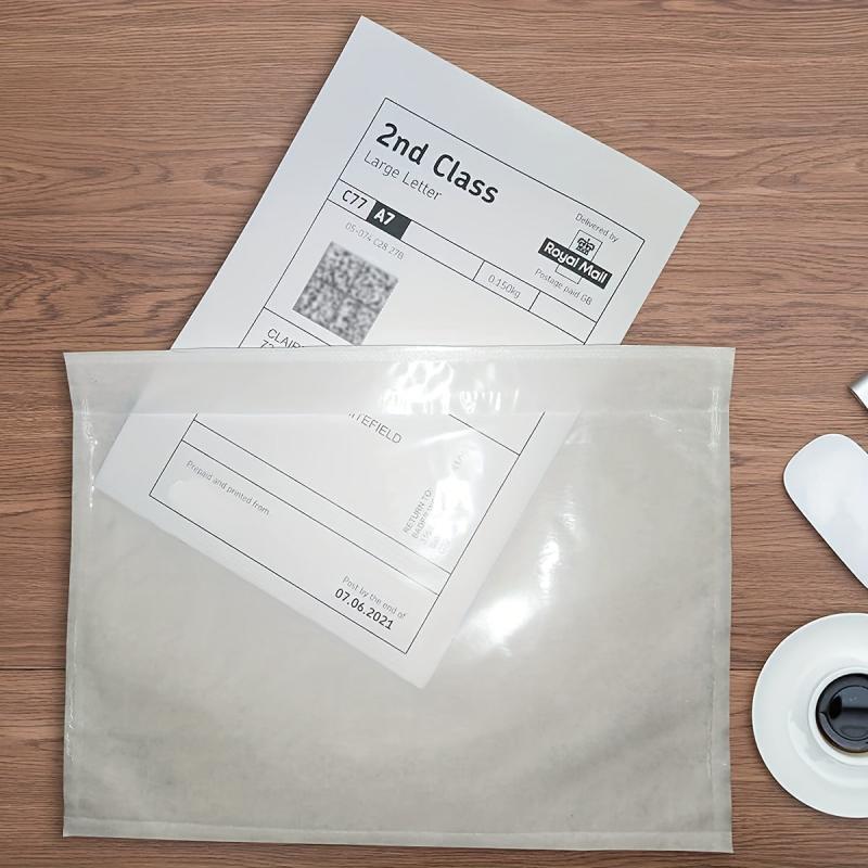 Clear Adhesive Packing List Pouches 11 X 13 - 100 Bags