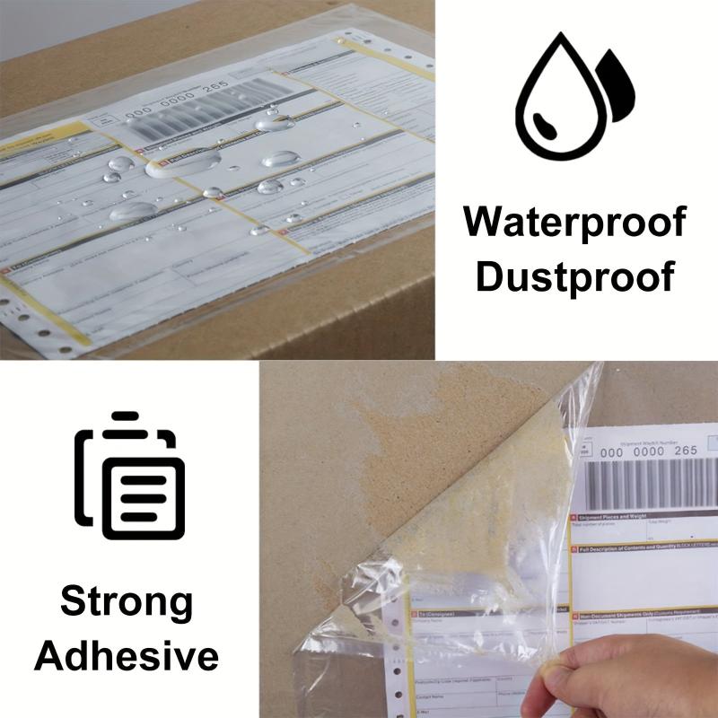 Clear Adhesive Packing List Pouches 11 X 13 - 100 Bags