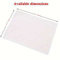 Clear Adhesive Packing List Pouches 11 X 13 - 100 Bags