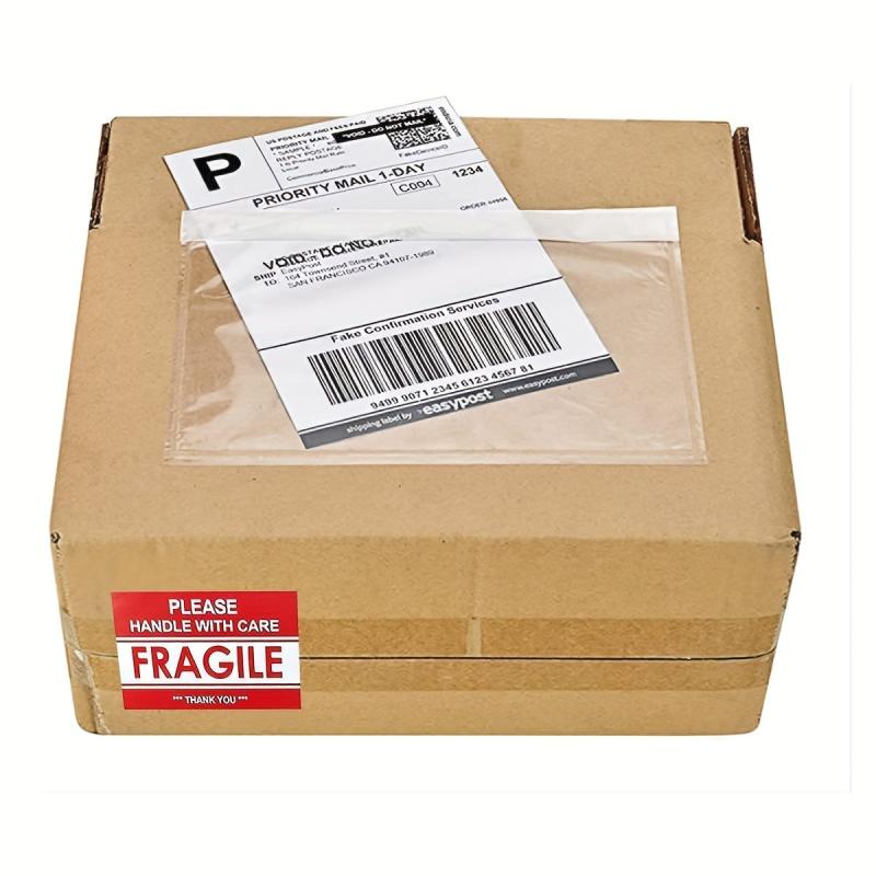 Clear Adhesive Packing List Pouches 11 X 13 - 100 Bags
