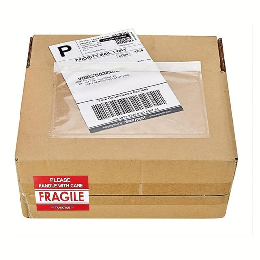 Clear Adhesive Packing List Pouches 11 X 13 - 100 Bags