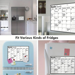 1pc Magnetic Dry Erase Refrigerator Calendar Whiteboard